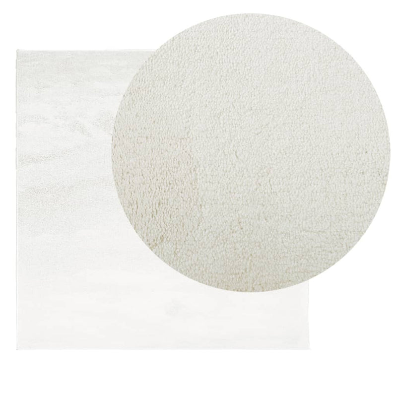 Rug OVIEDO Short Pile Cream 120x120 cm