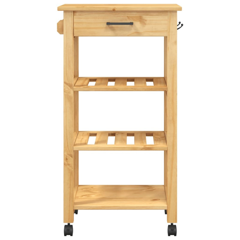 Kitchen Trolley MONZA 48x40x90 cm Solid Wood Pine