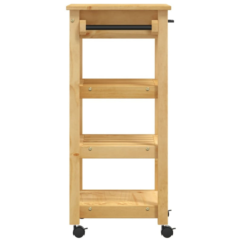 Kitchen Trolley MONZA 48x40x90 cm Solid Wood Pine