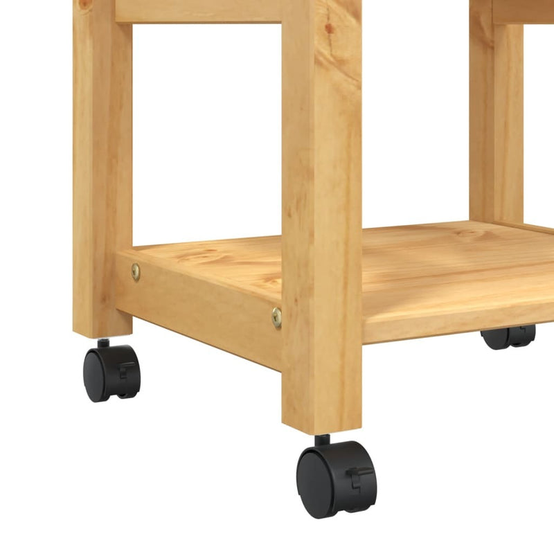 Kitchen Trolley MONZA 48x40x90 cm Solid Wood Pine