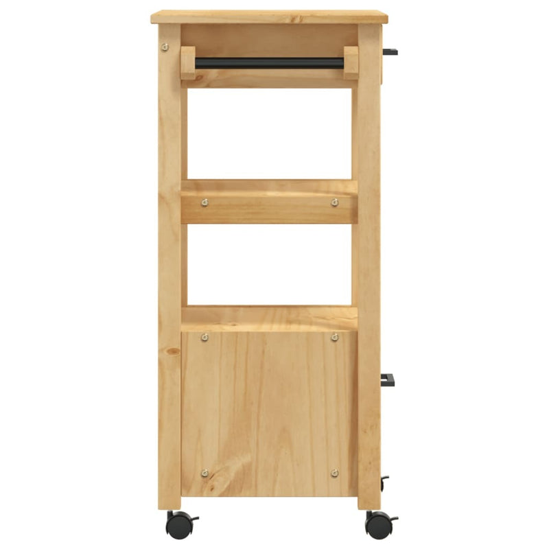 Kitchen Trolley MONZA 48x40x90 cm Solid Wood Pine