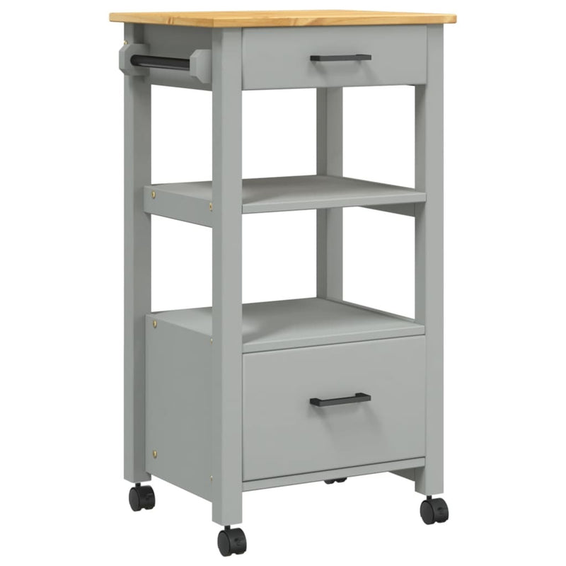 Kitchen Trolley MONZA 48x40x90 cm Solid Wood Pine