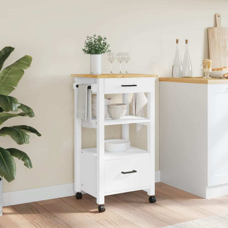 Kitchen Trolley MONZA 48x40x90 cm Solid Wood Pine