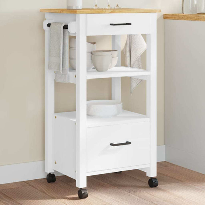 Kitchen Trolley MONZA 48x40x90 cm Solid Wood Pine