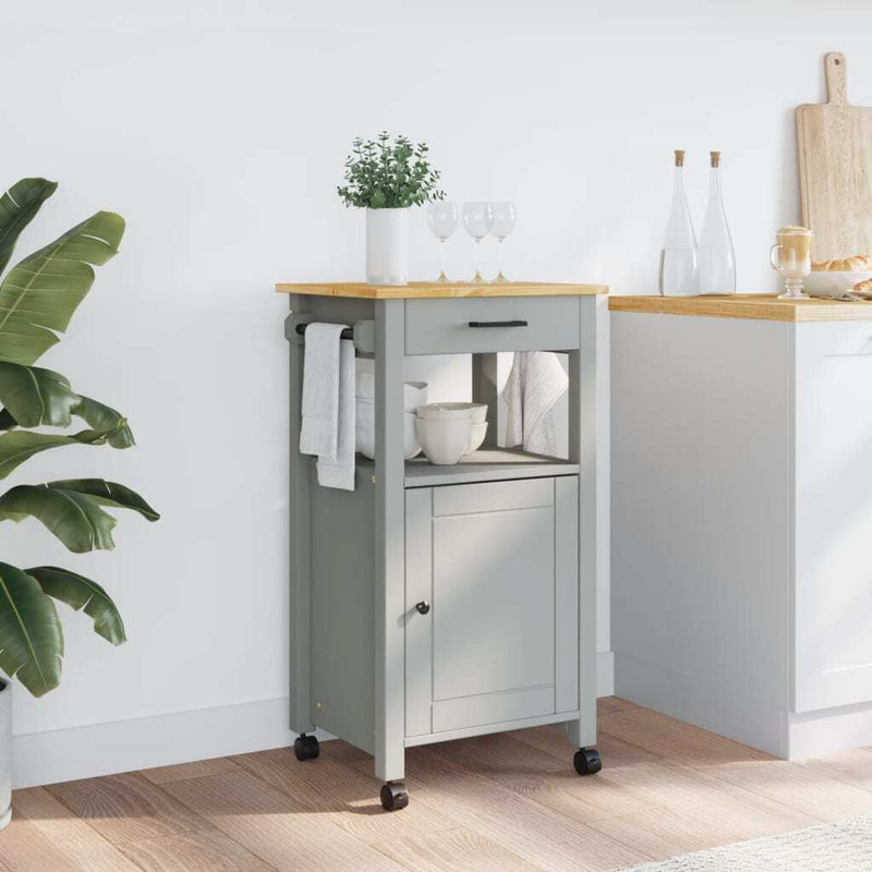 Kitchen Trolley MONZA 48x40x90 cm Solid Wood Pine