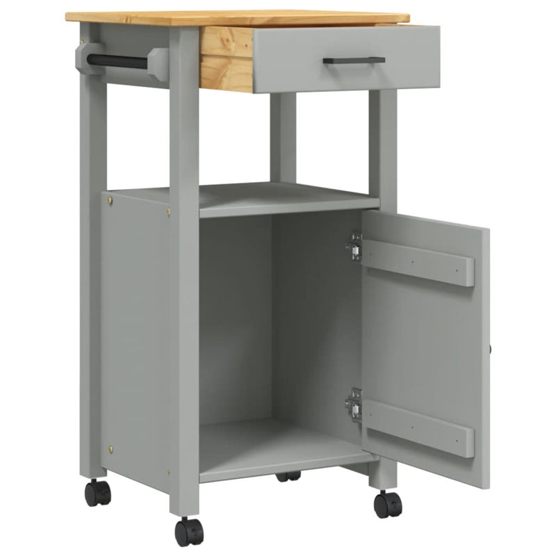 Kitchen Trolley MONZA 48x40x90 cm Solid Wood Pine