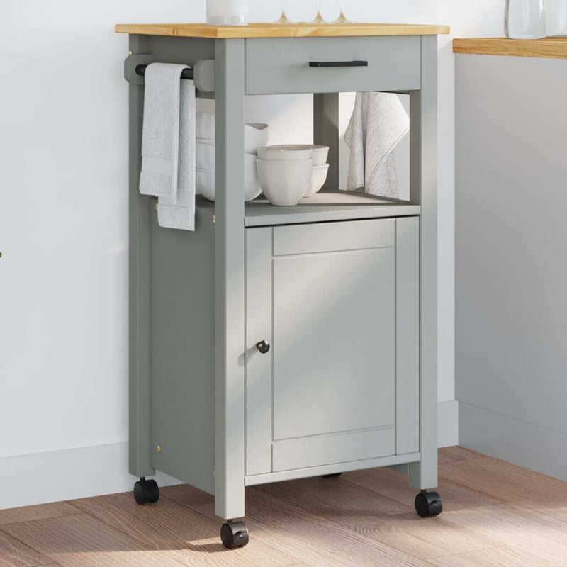 Kitchen Trolley MONZA 48x40x90 cm Solid Wood Pine