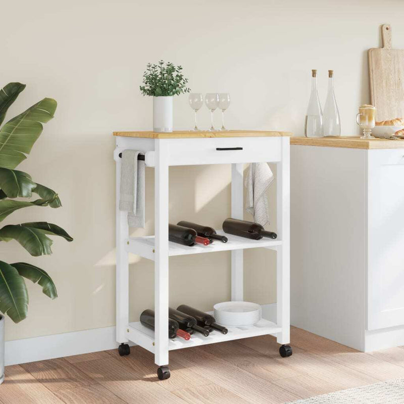 Kitchen Trolley MONZA 60x40x90 cm Solid Wood Pine