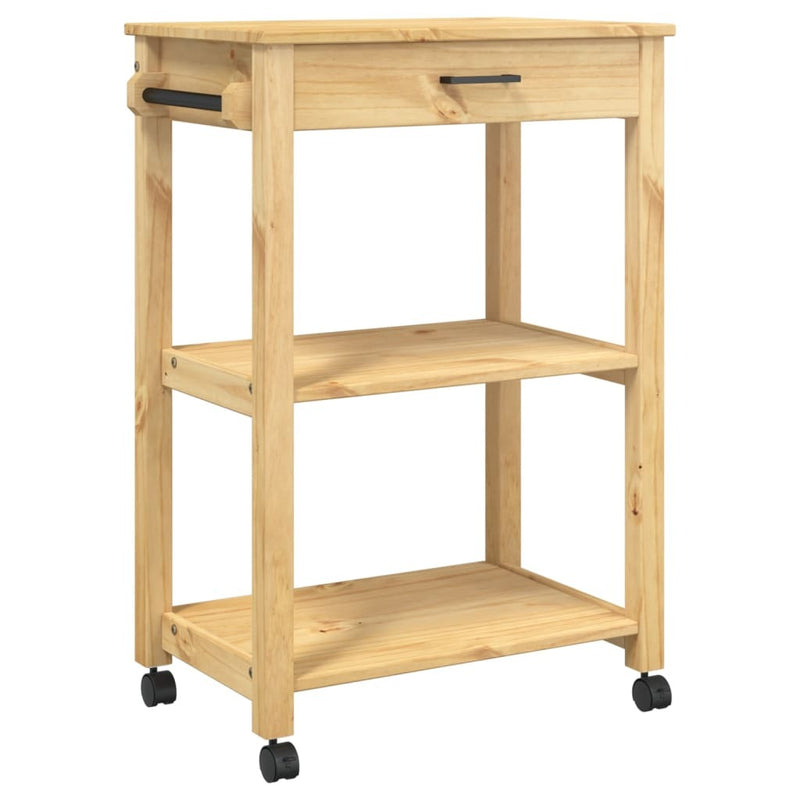 Kitchen Trolley MONZA 60x40x90 cm Solid Wood Pine