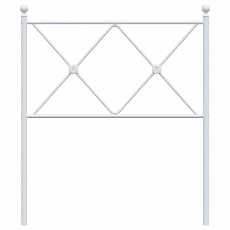 Metal Headboard White 75cm