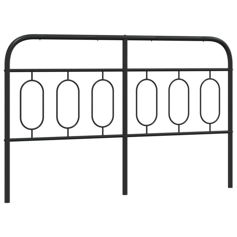 Metal Headboard Black 140 cm