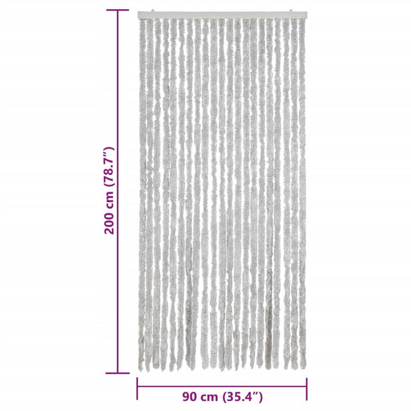 Fly Curtain Grey 90x200 cm Chenille