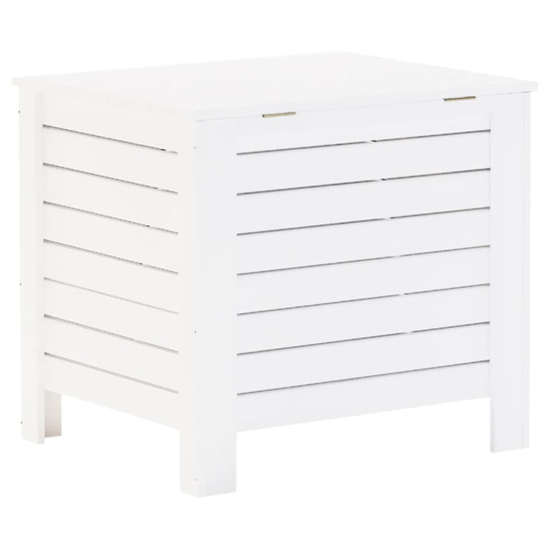 Storage Box with Lid RANA White 60x49x54 cm Solid Wood Pine