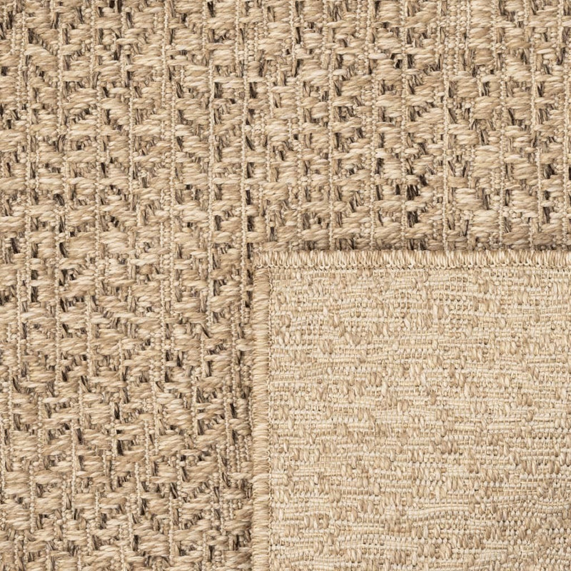 Rug ZIZUR 240x240 cm Jute Look Indoor and Outdoor