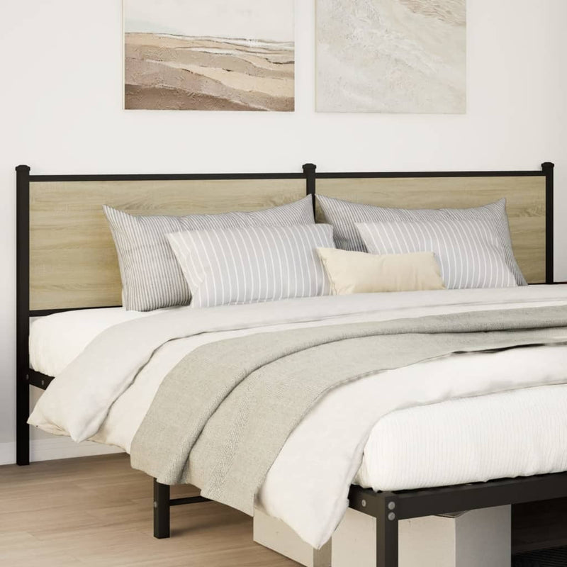 Headboard Sonoma 200 cm Engineered Wood and Steel