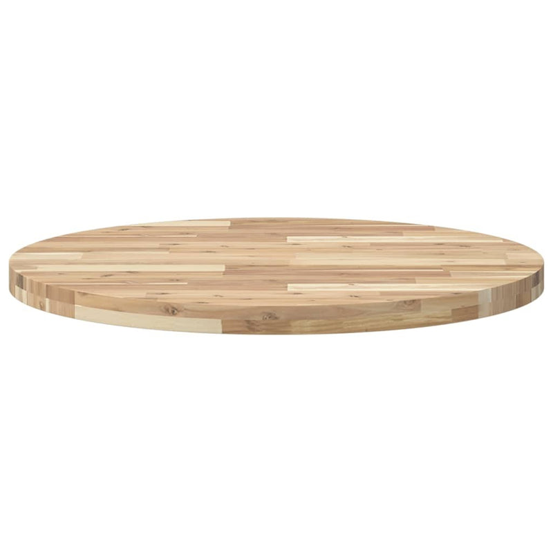 Table Top Round 80x4 cm Solid Wood Acacia