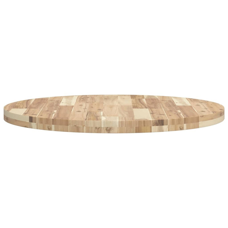 Table Top Round 80x4 cm Solid Wood Acacia