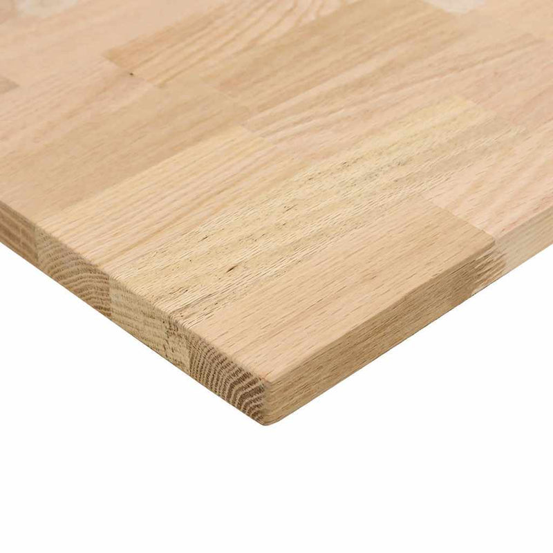 Desk Top Untreated 80x50x2.5 cm Solid Wood Oak Rectangular