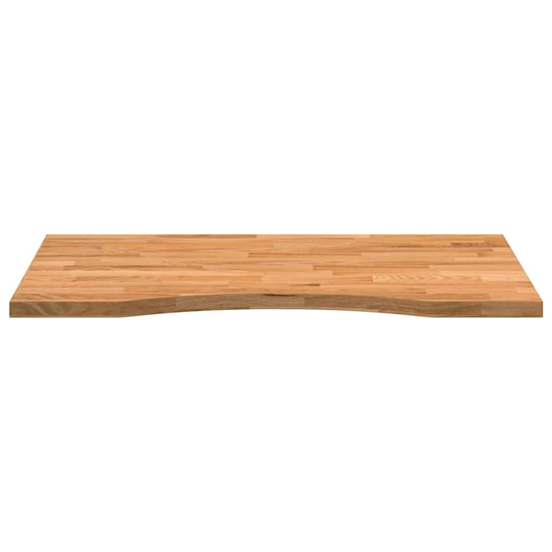 Desk Top Light Brown 80x60x2.5 cm Solid Wood Oak Rectangular