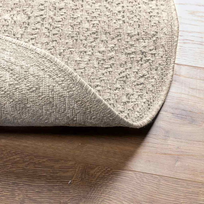 Rug ZIZUR Cream  90 cm Jute Look Indoor and Outdoor