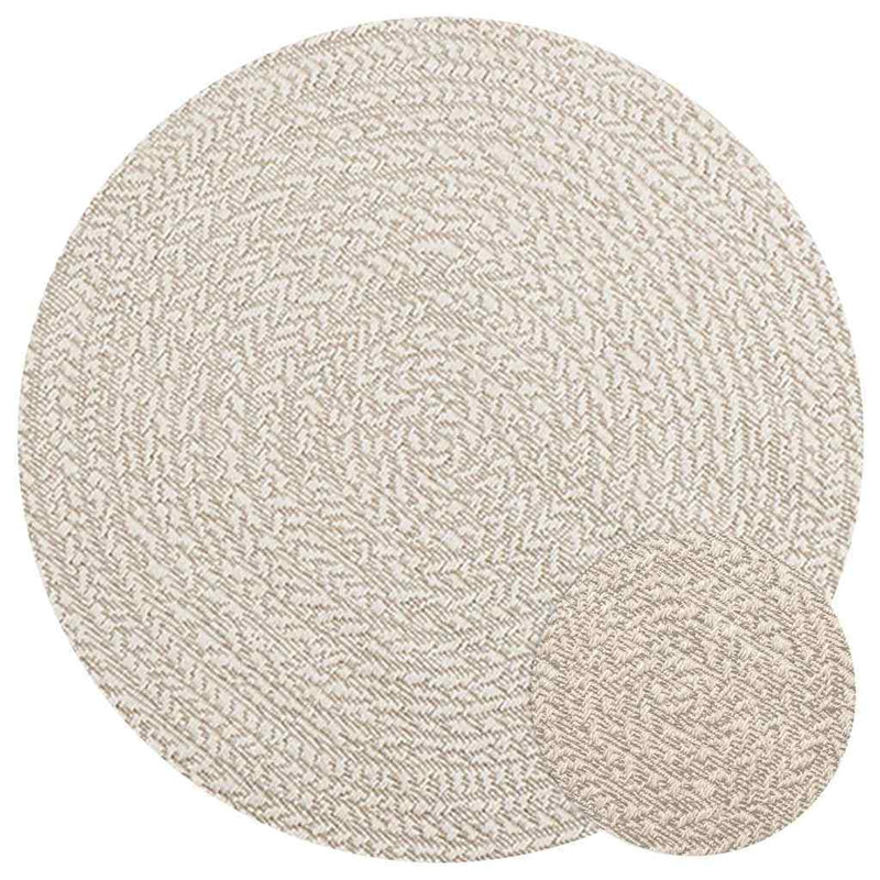 Rug ZIZUR Cream  90 cm Jute Look Indoor and Outdoor