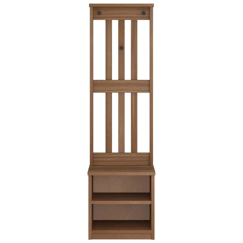 Hall Tree SANDENS 45x40x159.5 cm Solid Wood Pine