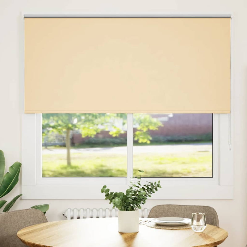 Roller Blind Blackout Beige 165x175 cm Fabric Width 161.6 cm Polyester