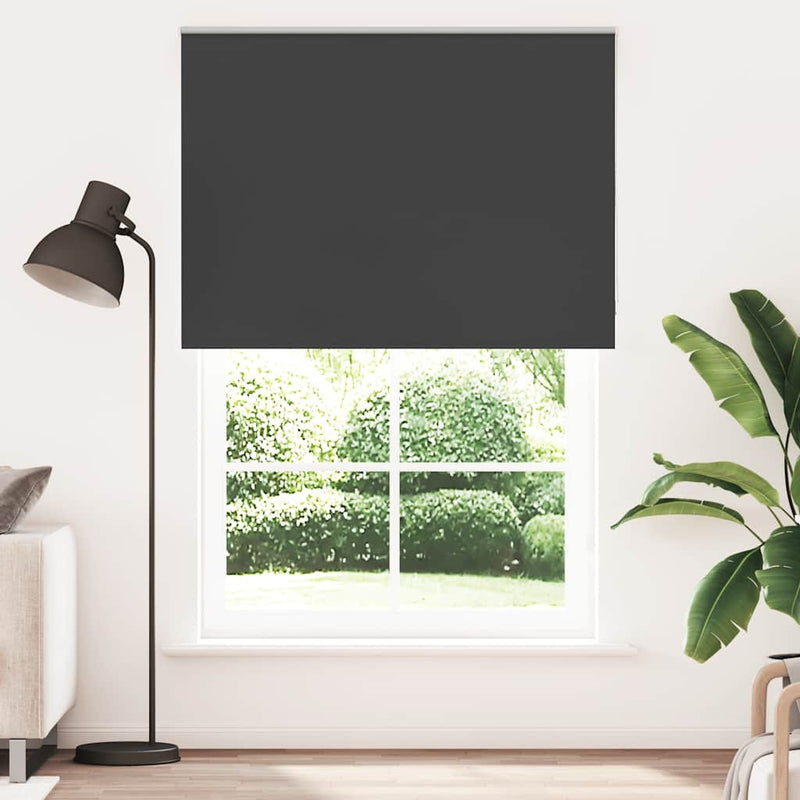 Roller Blind Blackout Black 145x230 cm Fabric Width 141.6 cm Polyester