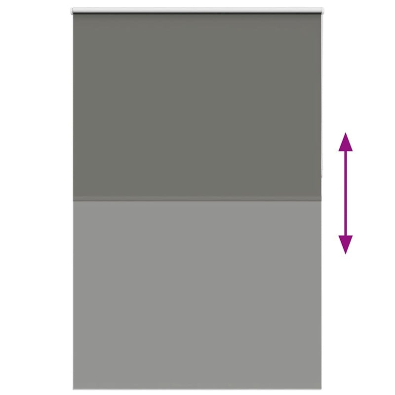 Roller Blind Blackout Grey 155x210 cm Fabric Width 151.6 cm Polyester