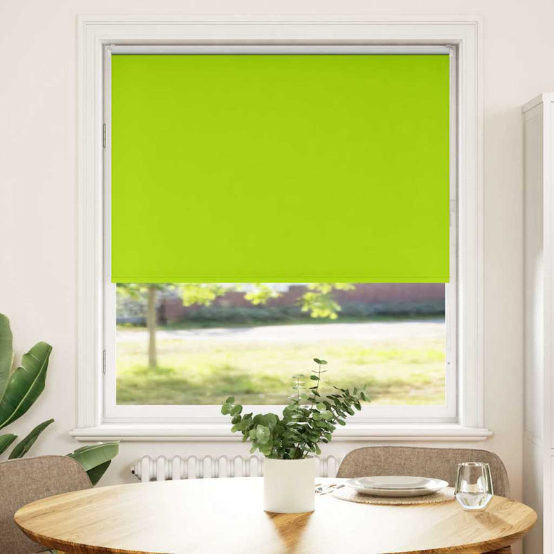 Roller Blind Blackout Leaves Green 115x130 cm Fabric Width 110.7 cm Polyester