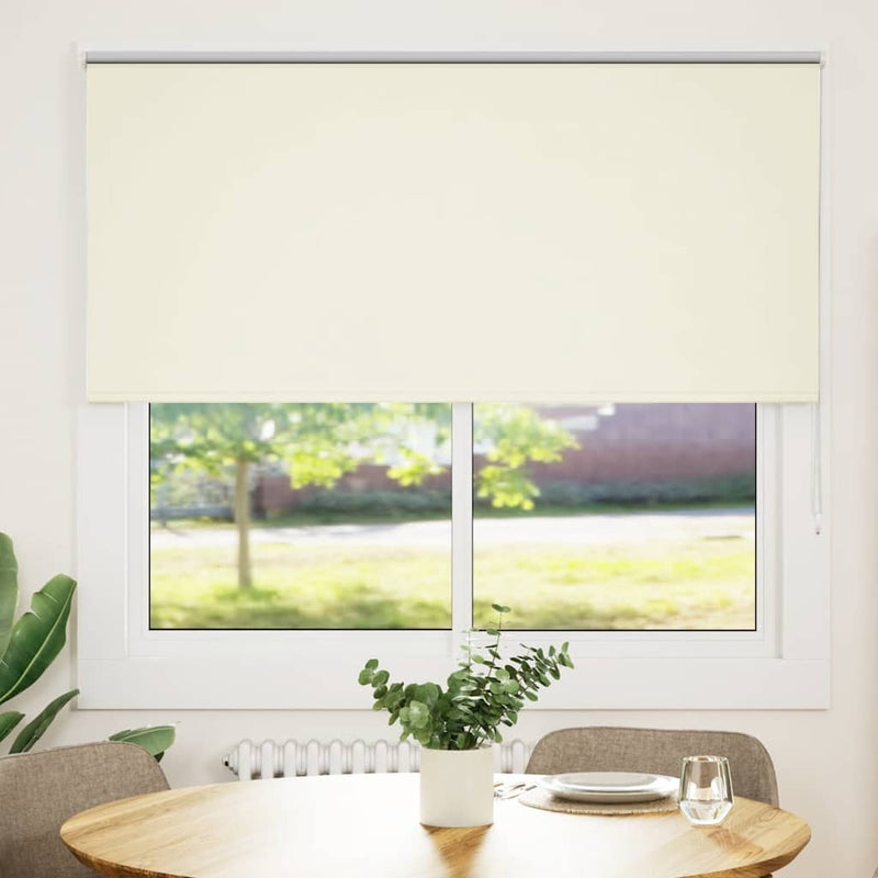 Roller Blind Blackout Off White 165x175 cm Fabric Width 161.6 cm Polyester