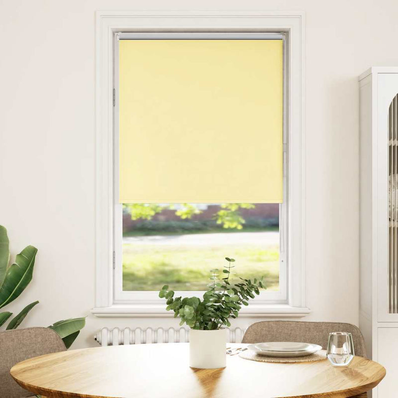 Roller Blind Blackout Yellow 80x130 cm Fabric Width 75.7 cm Polyester