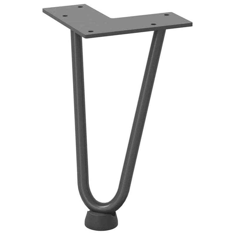 Hairpin Table Legs 4 pcs Anthracite 20 cm Solid Steel