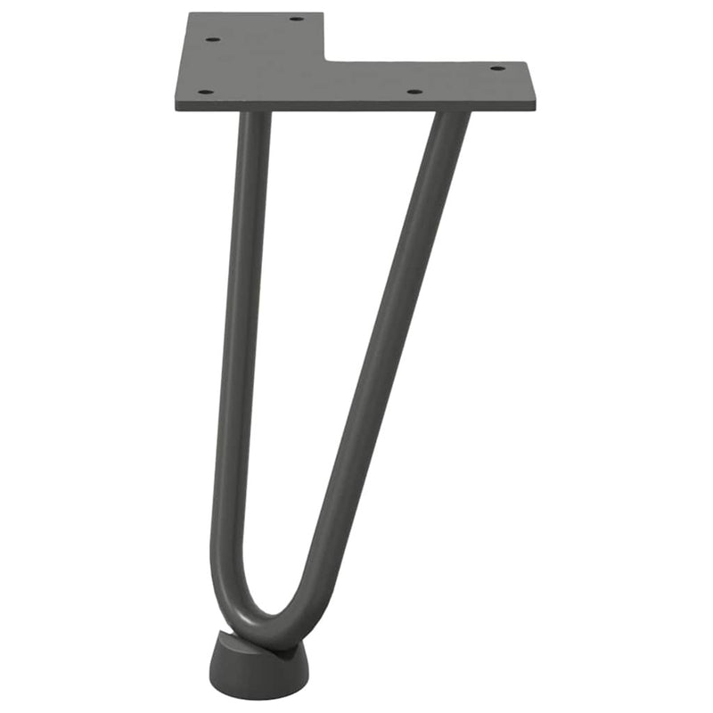 Hairpin Table Legs 4 pcs Anthracite 20 cm Solid Steel