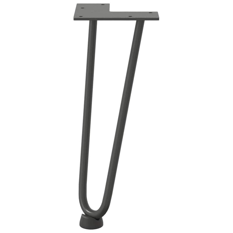 Hairpin Table Legs 4 pcs Anthracite 30 cm Solid Steel