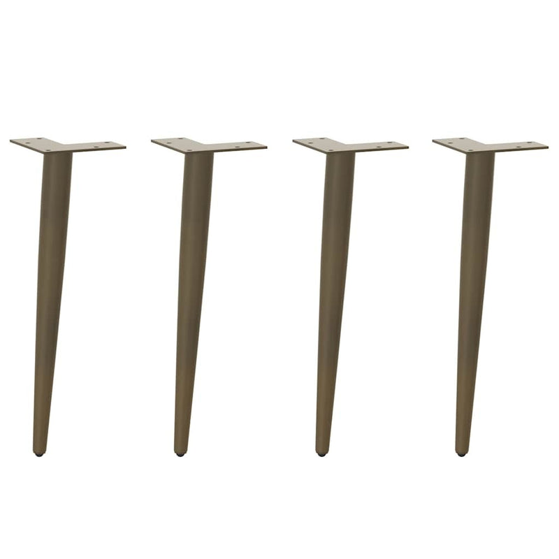 Coffee Table Legs Conical Shape 4 pcs Natural Steel 42-43 cm Steel