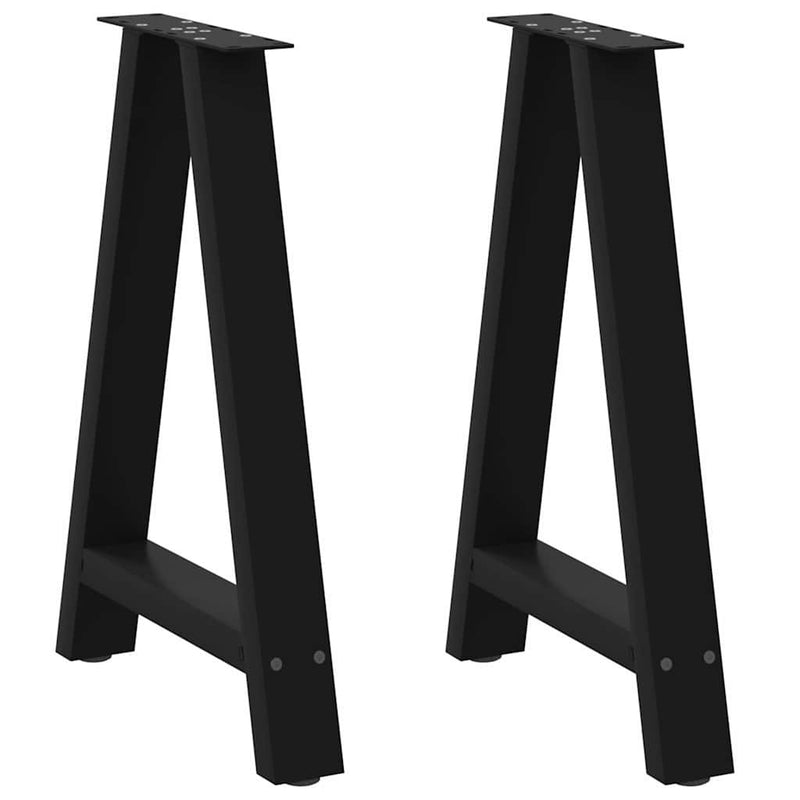 Coffee Table Legs A-Shaped 2 pcs Black?50x(72-73) cm Steel