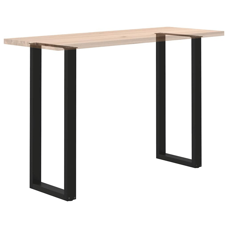 Coffee Table Legs U-Shaped 2 pcs Black 50x(110-111) cm Steel