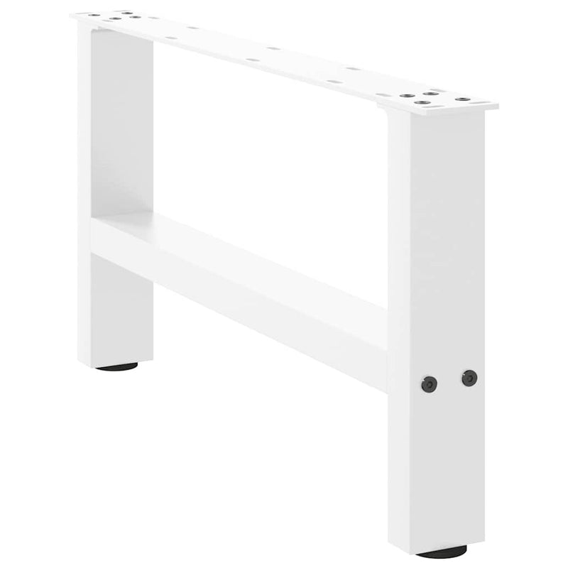 Coffee Table Legs White 2 pcs 60x(30-31) cm Steel