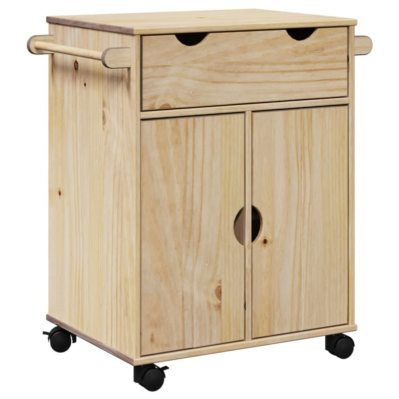 Kitchen Trolley OTTA 59x45x80 cm Solid Wood Pine