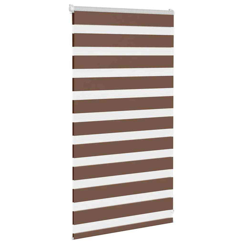 Zebra Blind Brown 80x100 cm Fabric Width 75.9 cm Polyester