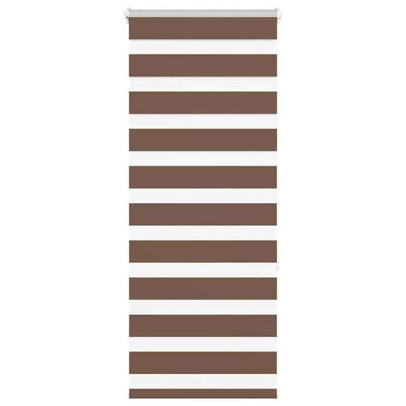 Zebra Blind Brown 65x150 cm Fabric Width 60.9 cm Polyester