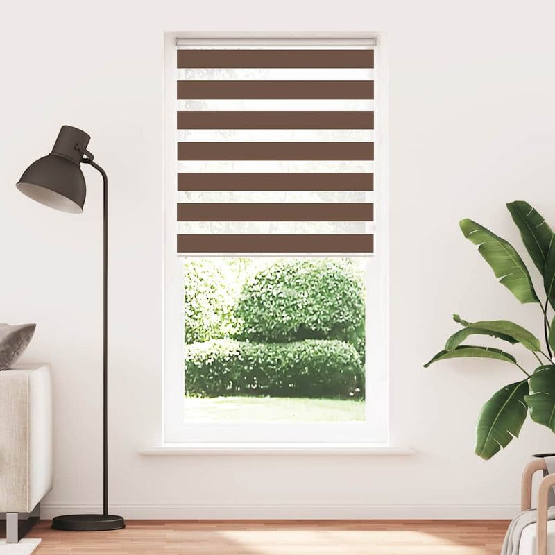 Zebra Blind Brown 110x230 cm Fabric Width 105.9 cm Polyester