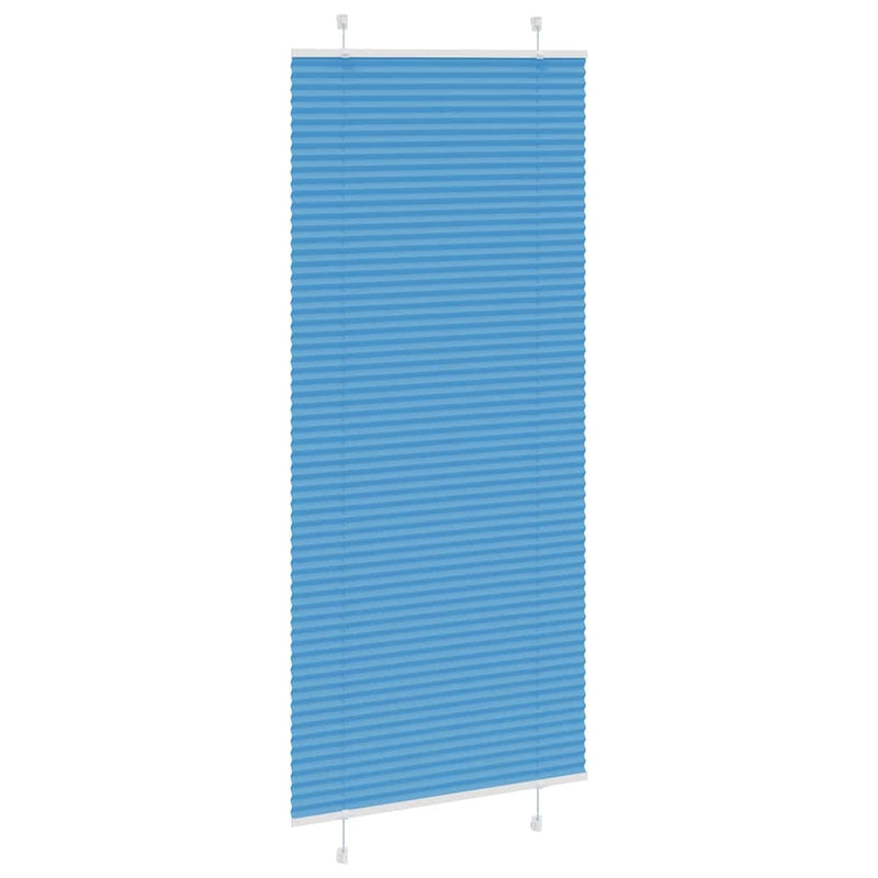 Pleated Blind Blue 95x200 cm Fabric Width 94.4 cm Polyester