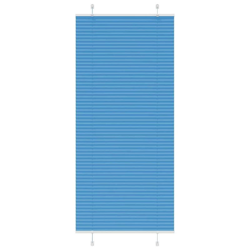 Pleated Blind Blue 95x200 cm Fabric Width 94.4 cm Polyester