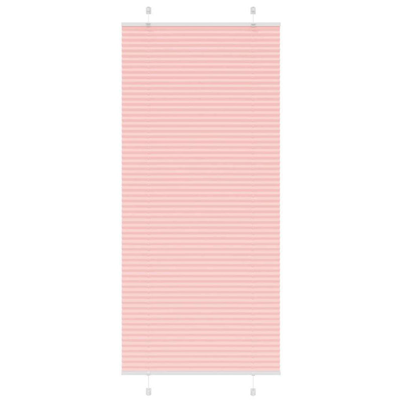 Pleated Blind Pink 85x200 cm Fabric Width 84.4 cm Polyester