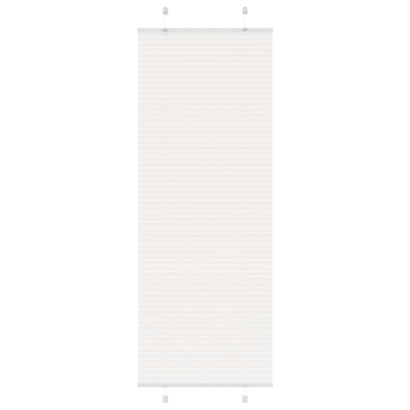 Pleated Blind White 75x200 cm Fabric Width 74.4 cm Polyester