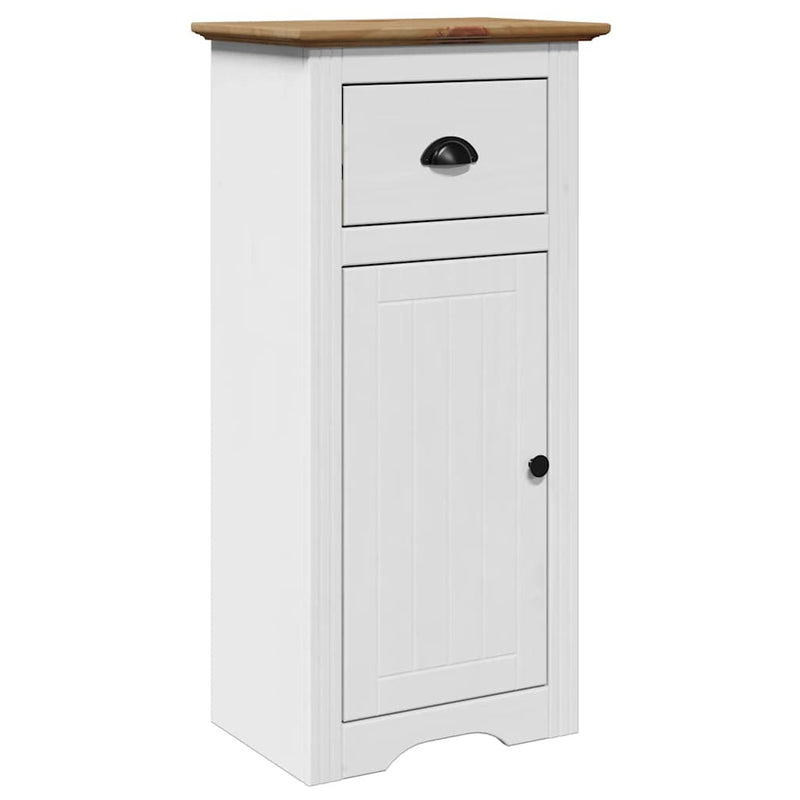 Bathroom Cabinet BODO White and Brown 44x30x90 cm