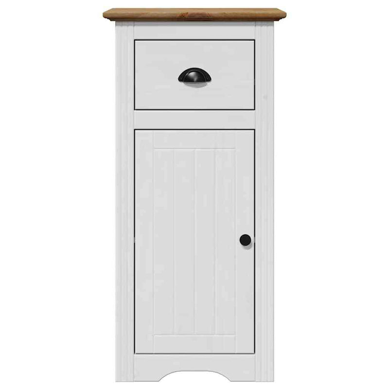 Bathroom Cabinet BODO White and Brown 44x30x90 cm