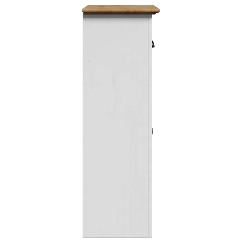 Bathroom Cabinet BODO White and Brown 44x30x90 cm